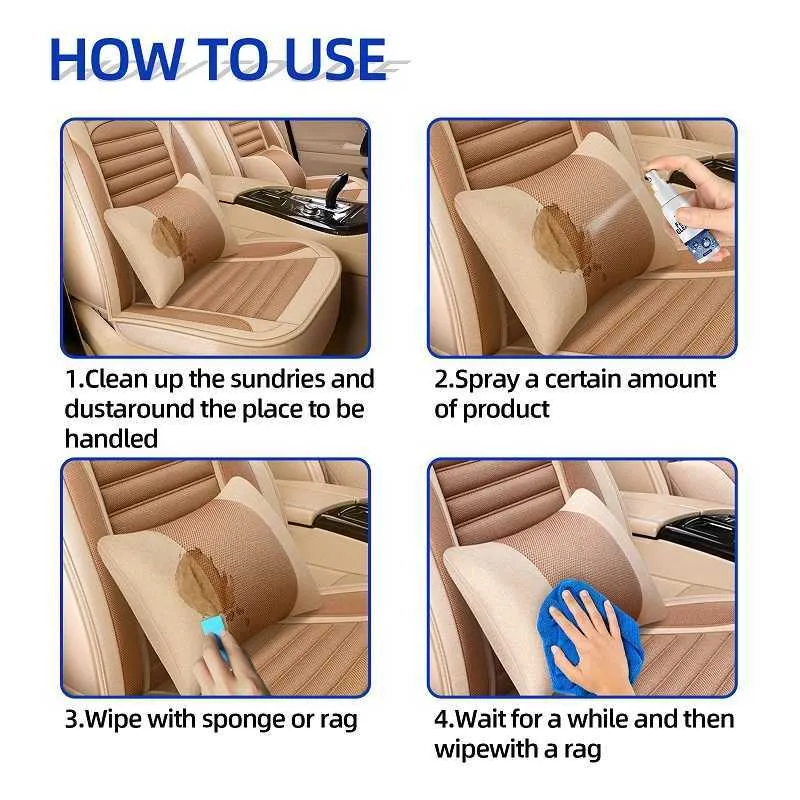 Car Spray Cleaning Agent Interior Fabric Leather Ceiling Flannel Seat  Decontamination Auto Cleaner Tool Ceramic Coat Maintenance Wash From  Fyautoper, $6.04